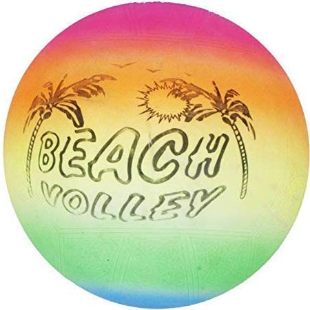 Beach Ball Soft Rainbow Color Inflatable Volleyball Kids Children Game - 2pcs - halfrate.in