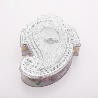 Silver Plated Designer Candy Box Roli Chopra in Ganesh Shape Mango Shape Box