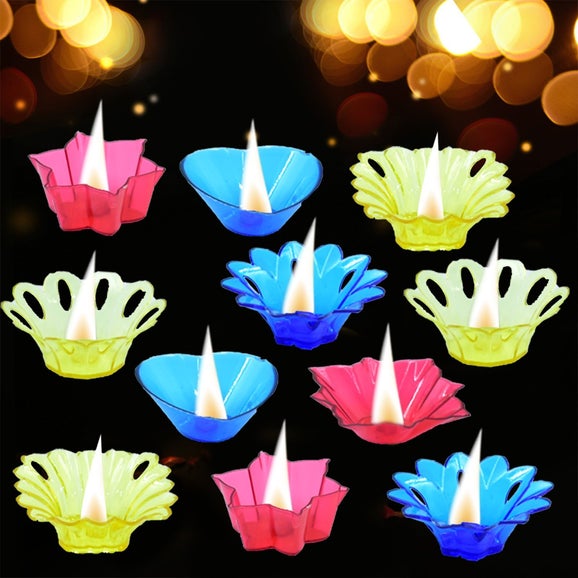 Beautiful Candle Cups Reusable Tea lights 12 pcs
