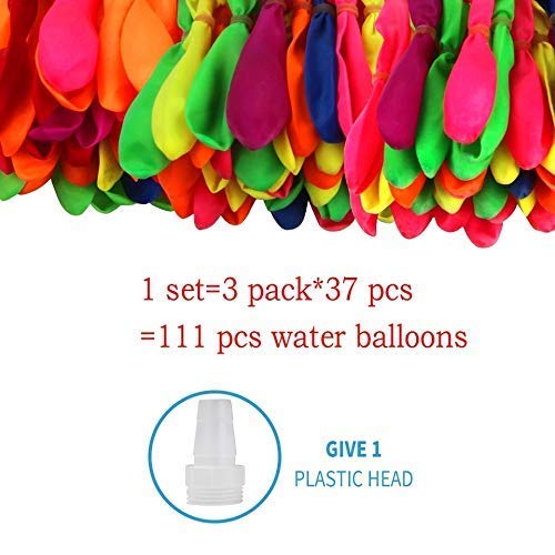 Holi Water Balloons Auto Fill & Automatic Tie for Playing Holi for Kids Boys and Girls, Multicolor (Pack of 111 pcs) Magic Water Balloon