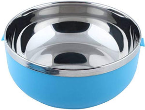 Round Shape Vacuum Lunch Dinner Tiffin Box for School Office with Inner Stainless Steel Material, Single Layer Lunch Box (700ML, Multi Color)