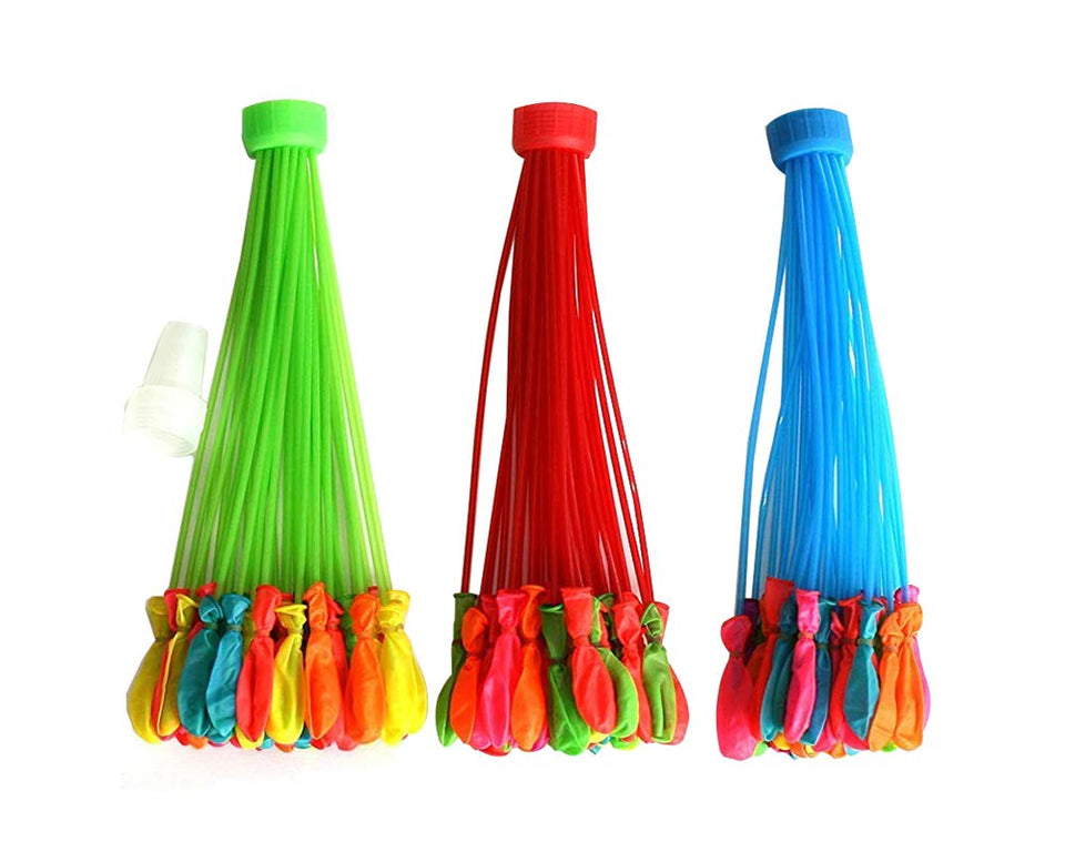 Holi Water Balloons Auto Fill & Automatic Tie for Playing Holi for Kids Boys and Girls, Multicolor (Pack of 111 pcs) Magic Water Balloon