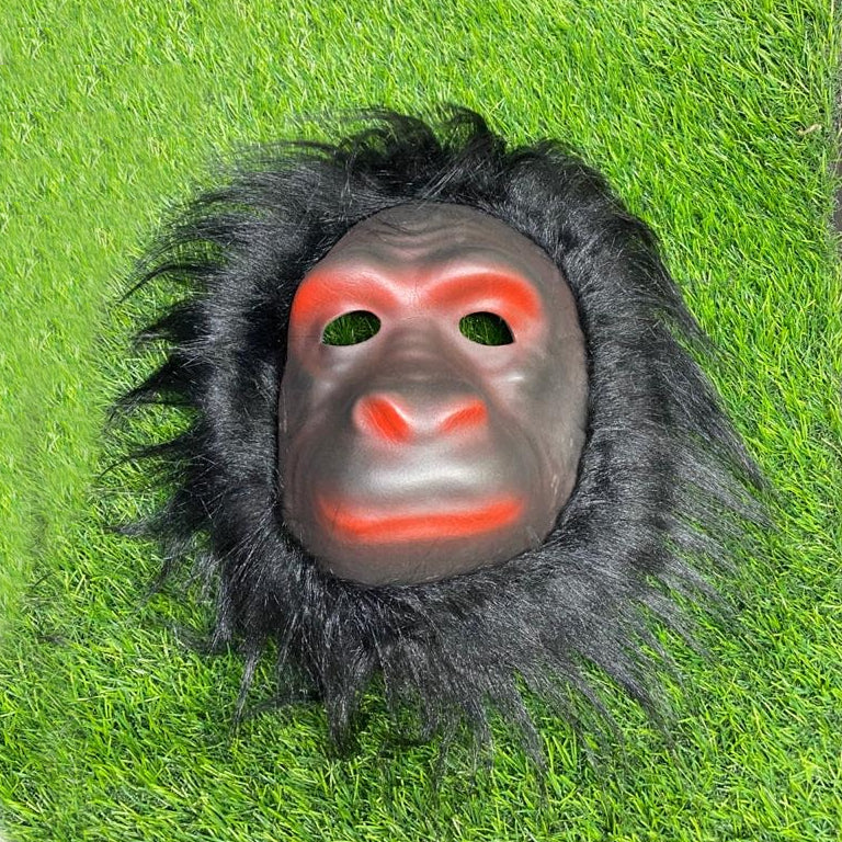 Gorilla face Latex Rubber Realistic Face Mask with Hairs for Halloween, Party Costume & Holi Festivals