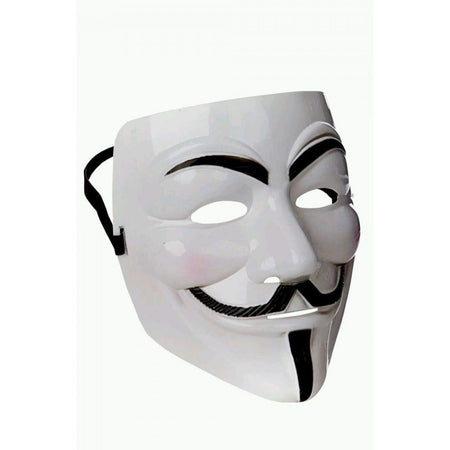 V for Vendetta Comic Face Mask Anonymous Guy Fawkes (White)