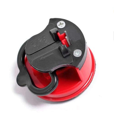 Manual Kitchen Knife Sharpener for Sharpening Stainless Steel | Sharpening Tool for Ceramic Knife and Steel Knives | Mini Knife Sharpener with Suction Base