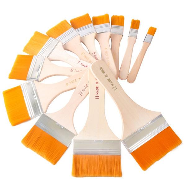 Multipurpose Water Color Paint Brush Set Painting | Flat Painting Brush Set for Artists (Pack of 12 Brushes)