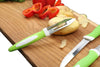 Stainless Steel Knife & Peeler Set with Plastic Unbreakable Stand - 6 Pcs