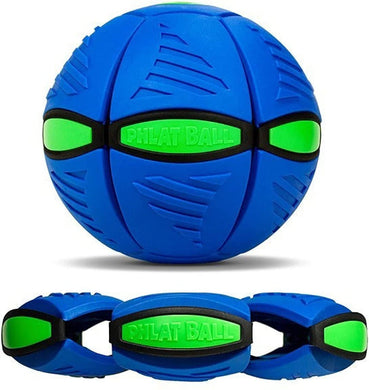 Flying Soccer Ball UFO ball with Frisbee Deformation Ball, Magic Football Flat Throw Ball, with 3 LED Light Football Shock Proof