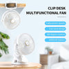 Clip on Table Fan, 360° Rotation Portable Small Desk Fan, 3 Speed Personal Rechargeable Battery Fan with Clip, Mini Clip Fan for Stroller, Camping, Office, Desk (Multicolored )