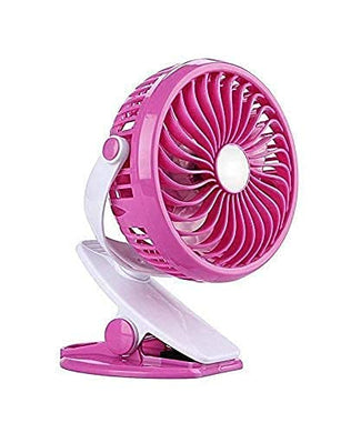 Clip on Table Fan, 360° Rotation Portable Small Desk Fan, 3 Speed Personal Rechargeable Battery Fan with Clip, Mini Clip Fan for Stroller, Camping, Office, Desk (Multicolored )