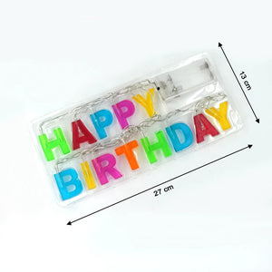 Happy Birthday Lights - 13 LED Letter Battery Operated String Lights Birthday Party Decorations for Indoor Multicolor Color