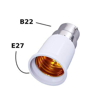 Converter Holder B22 to E27 Screw Base Socket Lamp Holder Light Bulb Adapter - 1 pc