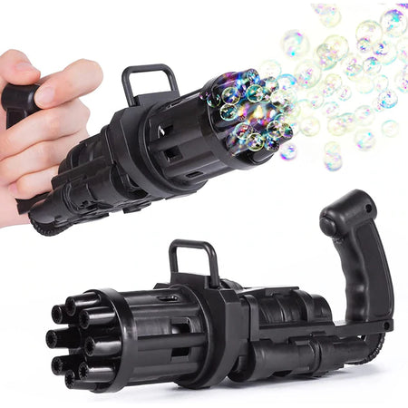 8 Hole Bubble Machine Gun Outdoor & Indoor Toys for Boys and Girls, Electric Bubble Maker Gun for Toddlers Toys