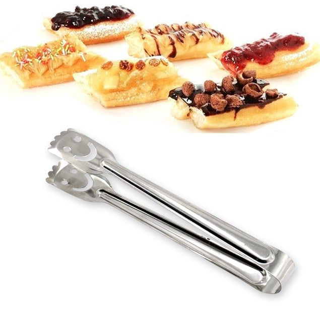 Stainless Steel Multipurpose Utility Tong / Frying Tools / Ice Tong with Emoji/Smiley Design