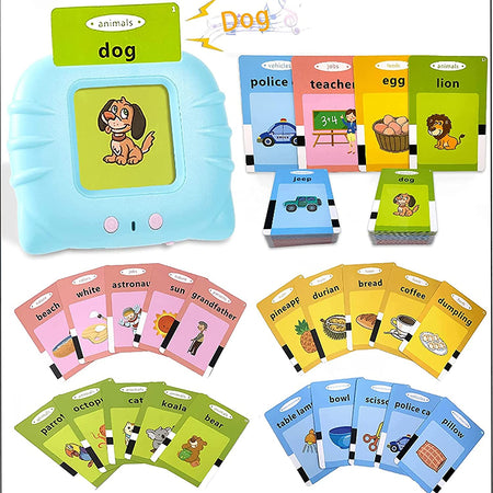 Talking Flash Card, Talking Flash Cards Learning Toy, Talking Flash Card Educational Toy, Ta, Talking Flash Card Interactive Toys for 2 to 4 Years Kids