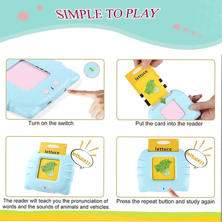 Talking Flash Card, Talking Flash Cards Learning Toy, Talking Flash Card Educational Toy, Ta, Talking Flash Card Interactive Toys for 2 to 4 Years Kids