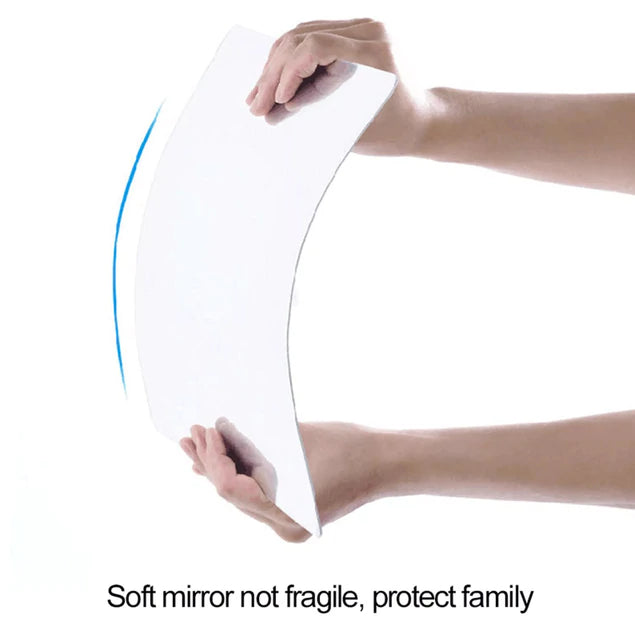 Bathroom Mirror Unbreakable Square Shape Plastic Sheet Mirror Effect Wall Sticker Mirror