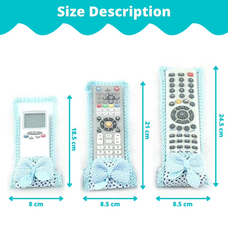 Attractive Dust Proof Remote Control Cover Protective Case (Set of 3 Pcs)