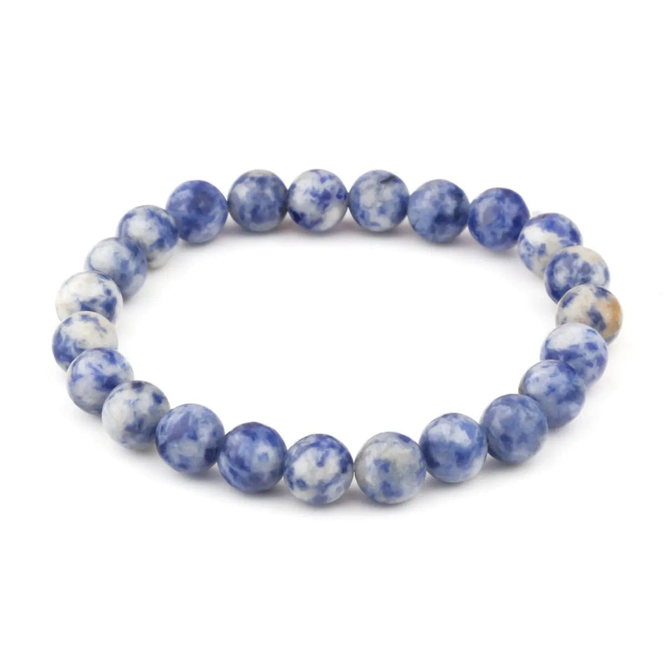 Sodalite Crystal Bracelet 6 mm Beads Lab Stretchable Elastic Bracelet Sodalite Semi precious Gemstone