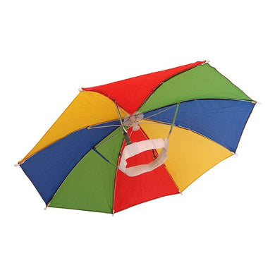 Umbrella Hat for Protection from Rain and Sun, Hands-Free Adjustable Elastic, Size Fits All Ages, Kids, Men & Women Umbrella