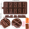 Number Shape Chocolate Mould 0-9 | Silicone Candy Mold | Baking Tools for Cake Chocolate Candy Ice Jelly | Cake Baking Moulds | Bakeware Molds | Brown