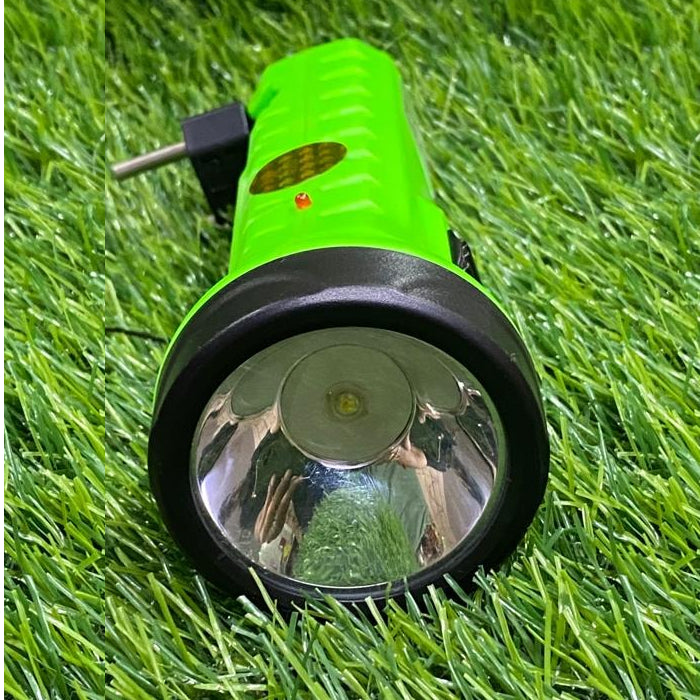 High Beam Rechargeable 5W Laser LED Torch with Dual Hi-Bright COB Emergency Torch/Searchlight