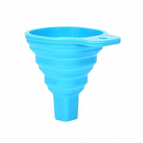 Durable Heat Resistant Collapsible Silicone Funnel Foldable for Liquid, Oil, Sauce, Water, Juice, Small Food-Grains | 9 cm, Assorted Color