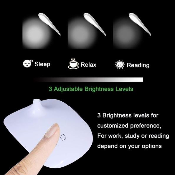 Rechargeable LED Touch On/Off Switch Desk Lamp Children Eye Protection Student Study Reading Dimmer Rechargeable Led Table Lamps USB Charging - halfrate.in
