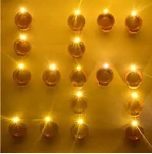 Water Sensor DIYAS Led Diyas Candle with Water Sensing E-Diya, Warm Orange Lights, AUTO Operated Led Candles for Home Decor, Festivals Decoration