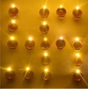 Water Sensor DIYAS Led Diyas Candle with Water Sensing E-Diya, Warm Orange Lights, AUTO Operated Led Candles for Home Decor, Festivals Decoration - 24 pcs