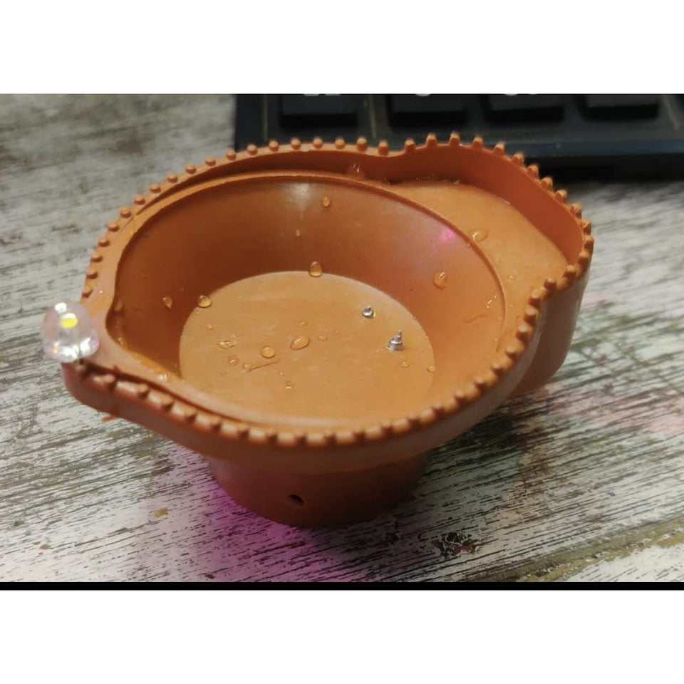 Water Sensor DIYAS Led Diyas Candle with Water Sensing E-Diya, Warm Orange Lights, AUTO Operated Led Candles for Home Decor, Festivals Decoration