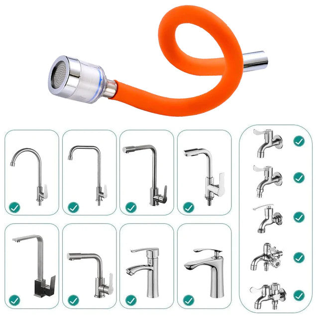 Flexible Water Tap Extender, Universal Foaming Extension Tube with Connector, 360 Free Bending Faucet Extender, Adjustable Sink Drain Extension