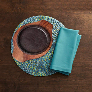 Iron Sizzler Plate with Wooden Plate /Stand Round Sizzler for Sizzling Brownie Platter Round 8" Inch