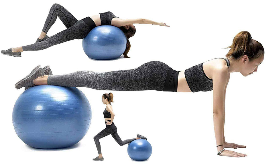 Ratehalf® Gym Exercise Ball for Fitness, Stability, Gym, Balance & Yoga, Yoga Ball Chair, Balance Ball-with Pump - halfrate.in