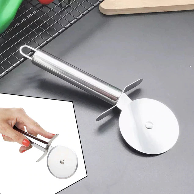Stainless Steel Pizza Cutter, Sandwich/Burger/Slicer/Multipurpose Kitchen Cutter for Home, Kitchen, Restaurant roll Cutting Wheel Across, Easy to Clean, Wheel Pizza Cutter for Kitchen