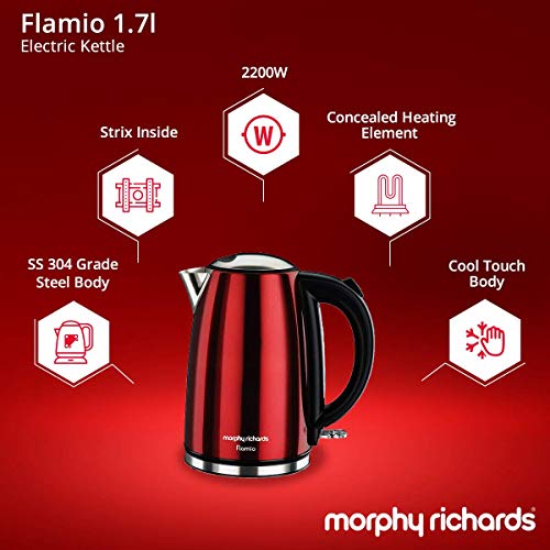 Flamio 1.7 LTR Electric Kettle (Red)