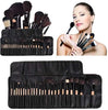Professional Quality Makeup Brush Set with PU Leather Case (Pack of 24) Black - halfrate.in