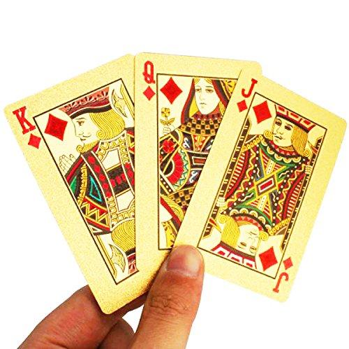 24 K Gold Plated Poker Playing Cards (Golden) - halfrate.in