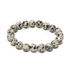 Dalmatian Jasper Bracelet Natural Crystal Healing Bracelet Gemstone Jewellery Beaded Stone Bracelet for Men & Women, Bead Size 8 mm