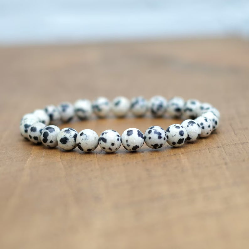 Dalmatian Jasper Shambala Bracelet | Protection & Grounding - VOLTLIN