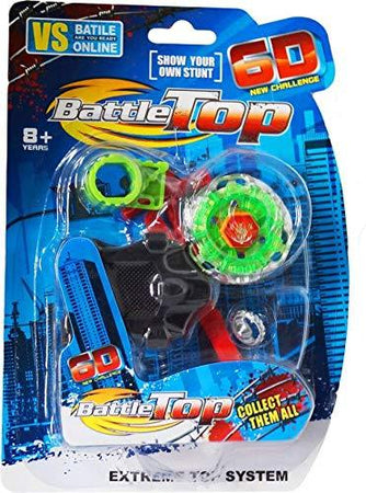 Metal Spinning top Bayblade- 6D Plastic Metal Top high Speed Battle Blade System (Multicolour) - Set of 1 - halfrate.in