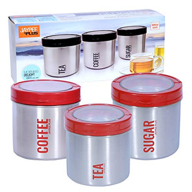 Stainless Steel Tea, Coffee & Sugar Container Morning Delight 3, 600 ml Each