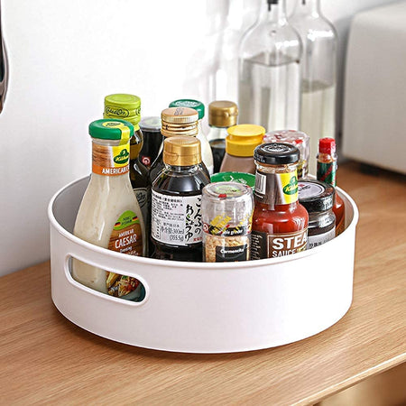 Multi-Purpose 360° Rotating Organizer Tray/Kitchen Organizer/Multi- Function Rotating Tray/Cosmetics Organizer