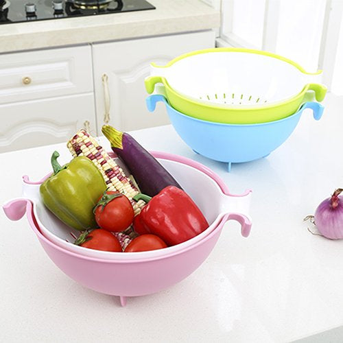 Multifunctional Washing Fruits & Vegetables Basket Strainer and Detachable Bowl
