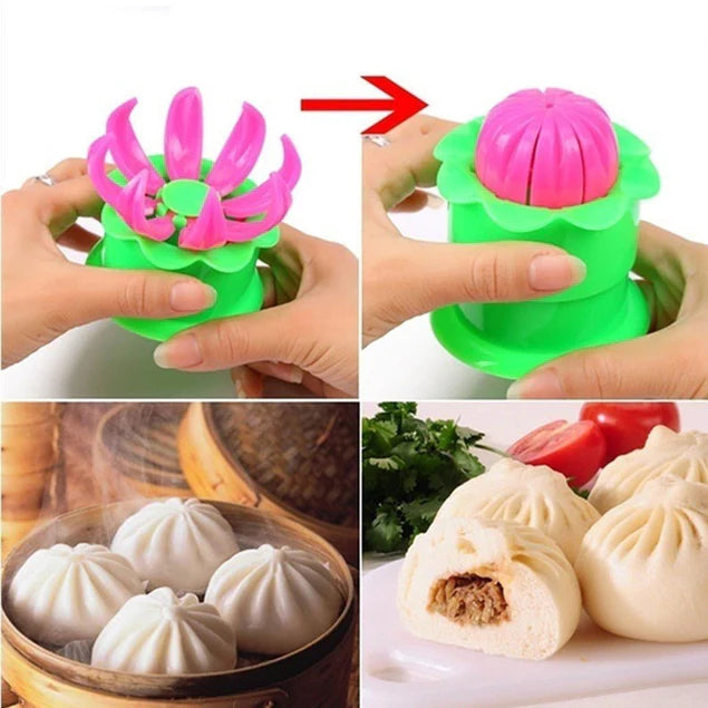 Plastic Mold and Filling Spoon Cooking Tools Set Steamed Stuffed Bun Maker and Dumpling Maker for Cooking Delicious Baozi and Jiaozi