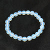 Opalite Bracelet Natural Crystal Healing Bracelet Gemstone Jewellery Beaded Stone Bracelet for Men & Women, Bead Size 6 mm