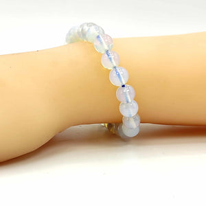 Opalite Bracelet Natural Crystal Healing Bracelet Gemstone Jewellery Beaded Stone Bracelet for Men & Women, Bead Size 6 mm