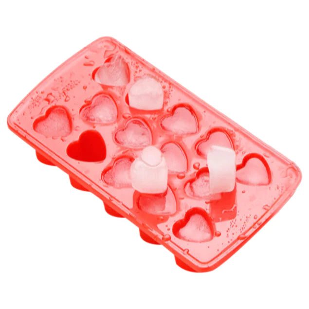 Heart Shape Ice Cube Maker Tray | Making Candy Chocolate 14 Ice Cube Tray for Freezer | Multi-Color