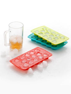 Heart Shape Ice Cube Maker Tray | Making Candy Chocolate 14 Ice Cube Tray for Freezer | Multi-Color