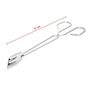 Multi functional Metal BBQ Clip Tongs Clamp for Garbage Charcoal Serving Tools 31 cm